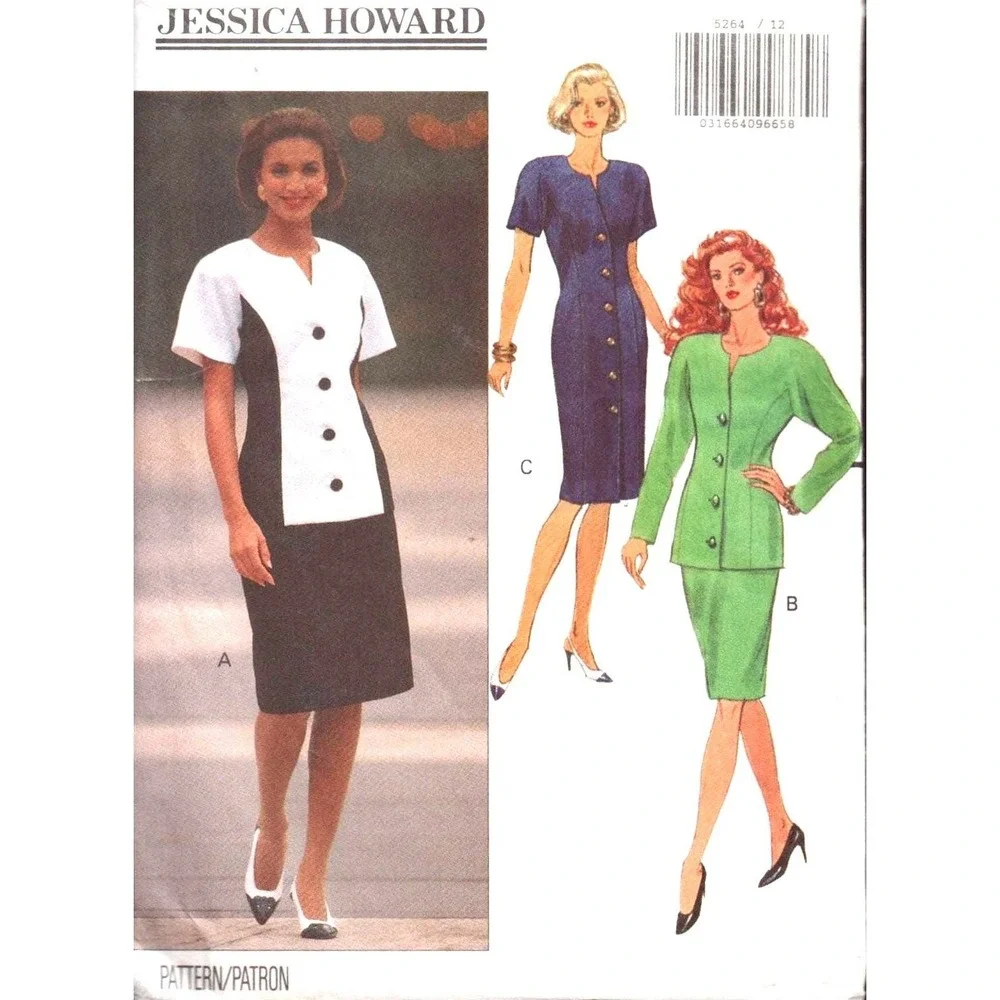 Butterick Sewing Pattern 5264 JESSICA HOWARD Dress‎ Top Skirt Size 6-10